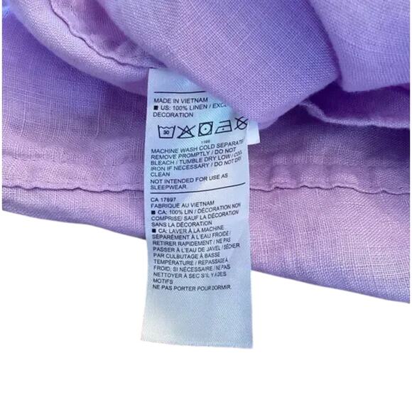 Janie and Jack Size 4 Lavender Linen Button Down Dress Shirt - Picture 8 of 10